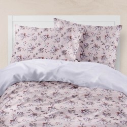 Σεντόνια Εμπριμέ Σετ Αγριολούλουδο Ροζ Υπέρδιπλα - Ροζ - Διάσταση: (2) 240 x 260 cm + (2) 50 x 70 cm