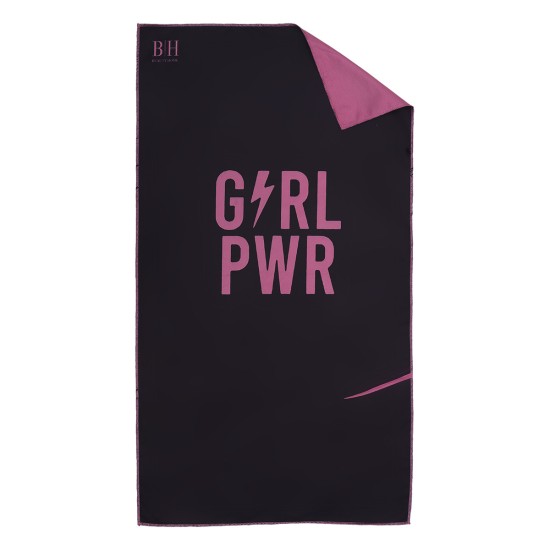 Beauty Home Πετσέτα γυμναστηρίου Microfiber Art 2207 50x90 Μαύρο,Φουξ