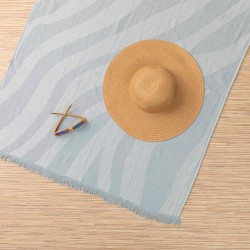 Πετσέτα Παρεό Κρόσσι Zebra - Μπλε - Διάσταση: 90 x 160 cm