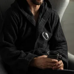 Μπουρνούζι Ενηλίκων Με Κουκούλα Logo Βεραμάν - Βεραμάν - Διάσταση: M