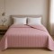 Κουβερλι Υπέρδιπλα 220x240 Stripe Dusty Rose