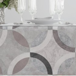 Καρέ Κύκλοι Γκρι - Γκρι - Διάσταση: 90 x 90 cm