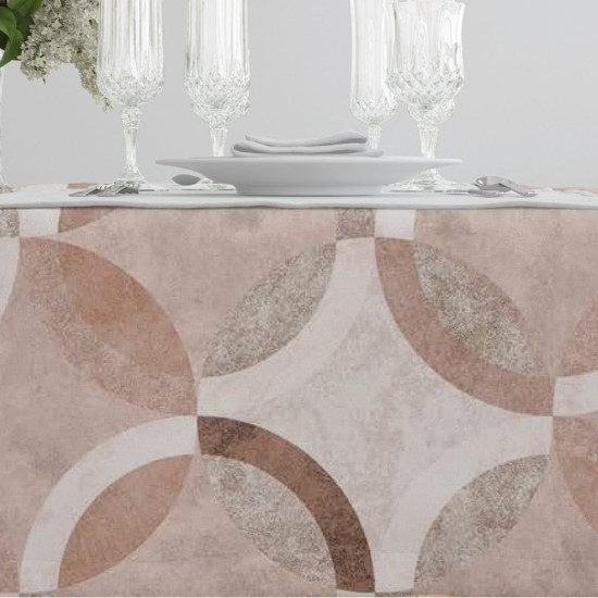 Καρέ Κύκλοι Μπεζ - Μπεζ - Διάσταση: 90 x 90 cm