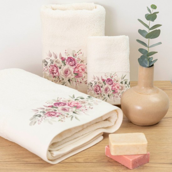 Πετσέτες Σετ 2ΤΜΧ Agnes - Λευκό - Διάσταση: 50 x 90 / 30 x 50 cm