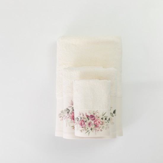 Πετσέτες Σετ 2ΤΜΧ Agnes - Λευκό - Διάσταση: 50 x 90 / 30 x 50 cm