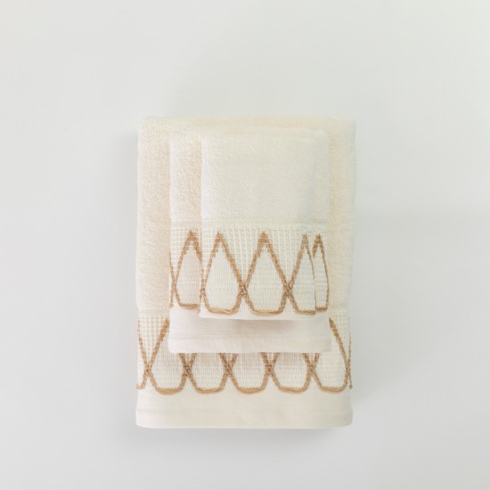 Πετσέτες Σετ 3ΤΜΧ Drops - Λιλά - Διάσταση: 70 x 140 / 50 x 90 / 30 x 50 cm