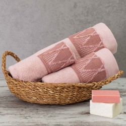 Πετσέτες Σετ 3ΤΜΧ Drops - Λιλά - Διάσταση: 70 x 140 / 50 x 90 / 30 x 50 cm