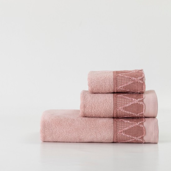 Πετσέτες Σετ 3ΤΜΧ Drops - Λιλά - Διάσταση: 70 x 140 / 50 x 90 / 30 x 50 cm