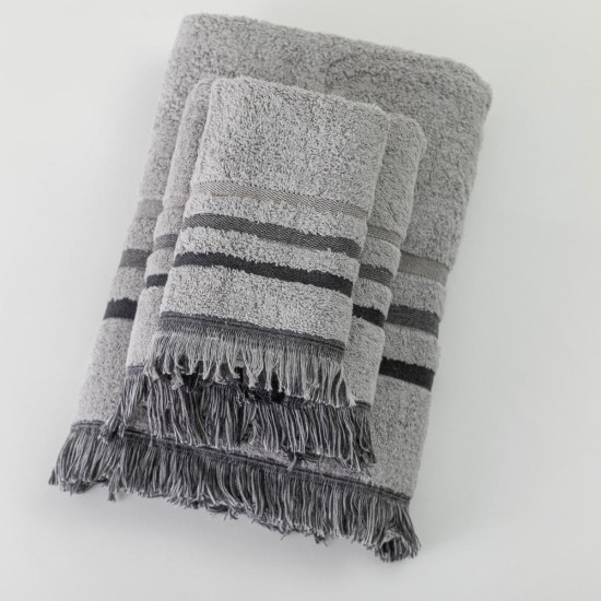 Πετσέτες Σετ 3ΤΜΧ Jill - Ροζέ - Διάσταση: 70 x 140 / 50 x 90 / 30 x 50 cm