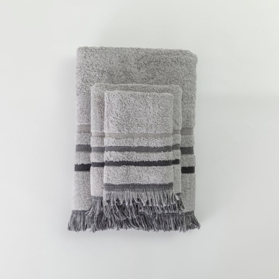 Πετσέτες Σετ 3ΤΜΧ Jill - Ροζέ - Διάσταση: 70 x 140 / 50 x 90 / 30 x 50 cm