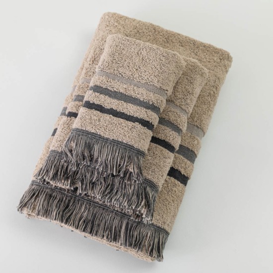 Πετσέτες Σετ 3ΤΜΧ Jill - Ροζέ - Διάσταση: 70 x 140 / 50 x 90 / 30 x 50 cm