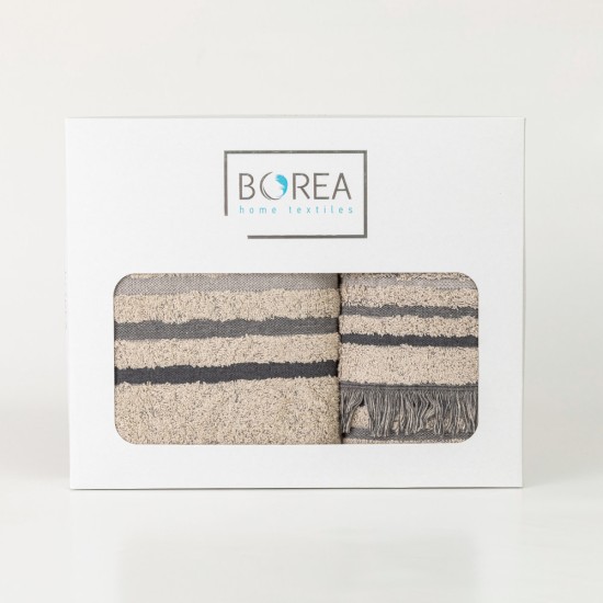 Πετσέτες Σετ 3ΤΜΧ Jill - Ροζέ - Διάσταση: 70 x 140 / 50 x 90 / 30 x 50 cm