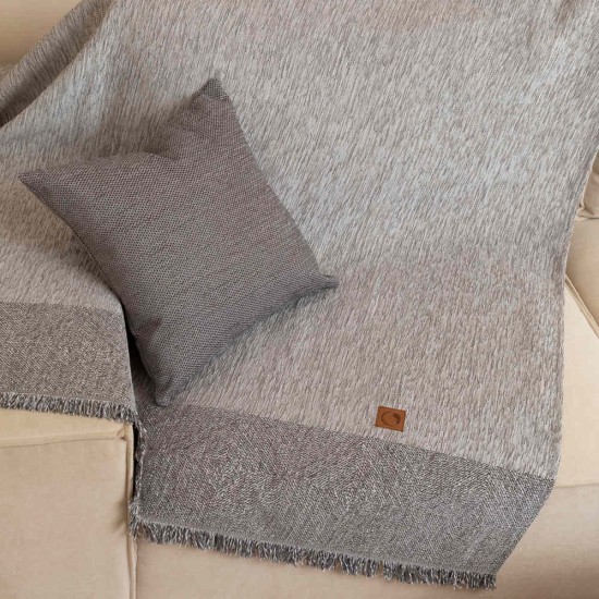 Ριχτάρι Σενίλ Τριθέσιο Square - Πετρόλ - Διάσταση: 180 x 300 cm