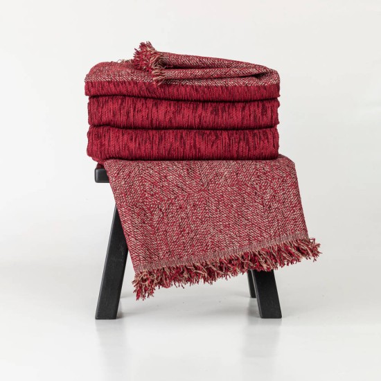 Ριχτάρι Σενίλ Τριθέσιο Square - Πετρόλ - Διάσταση: 180 x 300 cm