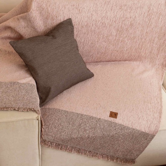 Ριχτάρι Σενίλ Τριθέσιο Square - Πετρόλ - Διάσταση: 180 x 300 cm