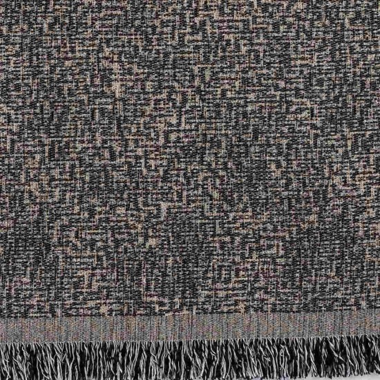 Ριχτάρι Σενίλ Τετραθέσιο Tile - Μαύρο - Διάσταση: 180 x 350 cm