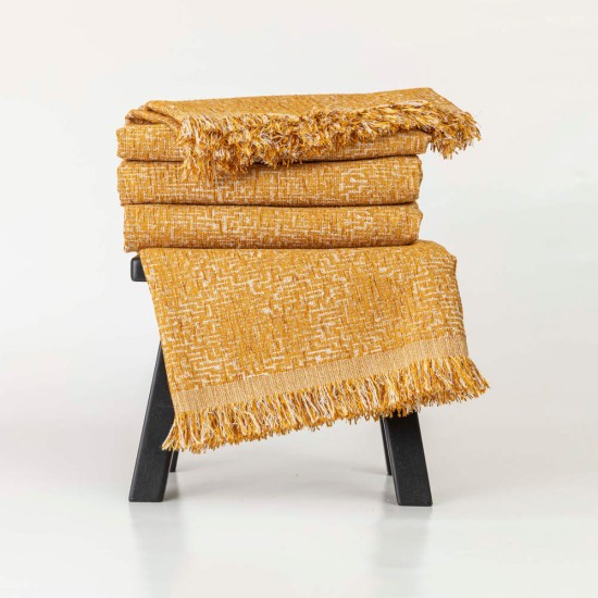 Ριχτάρι Σενίλ Τετραθέσιο Tile - Μαύρο - Διάσταση: 180 x 350 cm