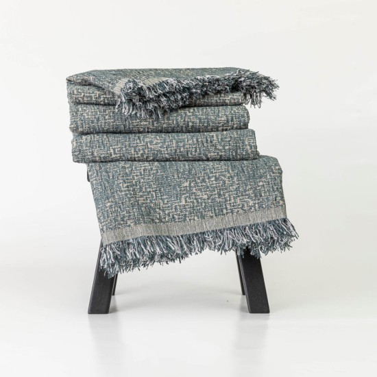 Ριχτάρι Σενίλ Τετραθέσιο Tile - Μαύρο - Διάσταση: 180 x 350 cm