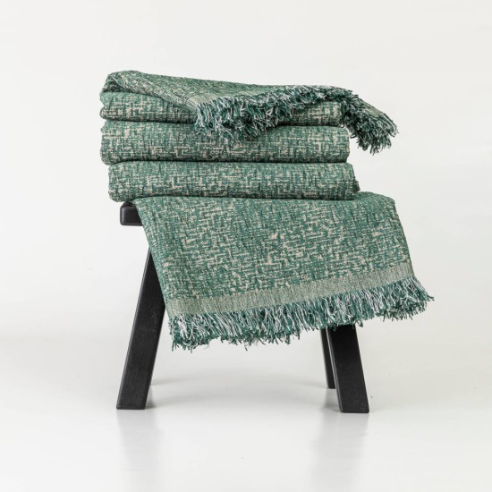 Ριχτάρι Σενίλ Τετραθέσιο Tile - Μαύρο - Διάσταση: 180 x 350 cm