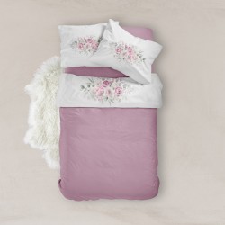 Σεντόνι Digital Print Σετ Agnes Υπέρδιπλο - Λευκό - Διάσταση: 220 x 240 cm + (2) 50 x 70 cm