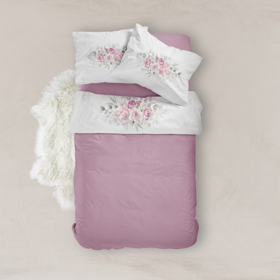 Σεντόνι Digital Print Σετ Agnes Υπέρδιπλο - Λευκό - Διάσταση: 220 x 240 cm + (2) 50 x 70 cm