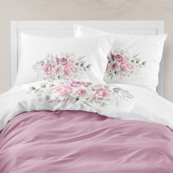 Σεντόνι Digital Print Σετ Agnes Υπέρδιπλο - Λευκό - Διάσταση: 220 x 240 cm + (2) 50 x 70 cm