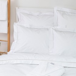 Μαξιλαροθήκη Πλακέ Cvc 180TC - Λευκό - Διάσταση: 50 x 70 cm + 5 cm (oxford style)