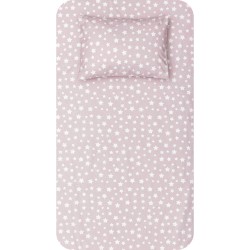 Σεντόνι Σετ 2ΤΜΧ Stars Μονό Λιλά - Λιλά - Διάσταση: 160 x 240 cm + 50 x 70 cm