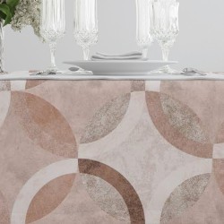 Τραπεζομάντηλο Κύκλοι Μπεζ - Μπεζ - Διάσταση: 140 x 140 cm