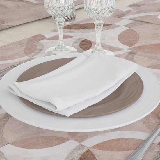 Τραπεζομάντηλο Κύκλοι Μπεζ - Μπεζ - Διάσταση: 140 x 140 cm