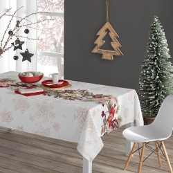 Τραβέρσα Χριστουγεννιάτικη Robin - Εκρού - Διάσταση: 50 x 180 cm