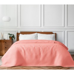 Beauty Home Πικέ υπέρδιπλη waffle Art 1990 Coral 230x240 Κοραλί