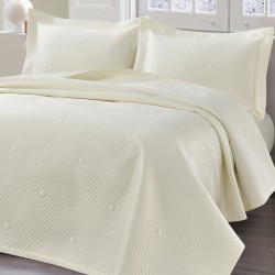 Beauty Home Σετ κουβερλί υπέρδιπλο Titania Art 12318 230x250 Εκρού