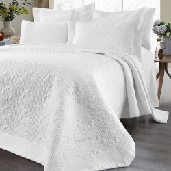 Beauty Home Σετ κουβερλί υπέρδιπλο Marilia Art 12502 230x250 Λευκό