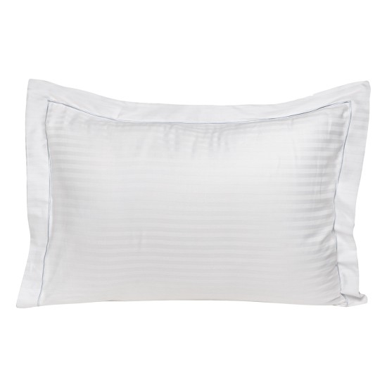 Beauty Home Ζεύγος μαξιλαροθήκες πλακέ Oxford Dobby Cotton Rich Blend Art 1381 53x73+5 Λευκό