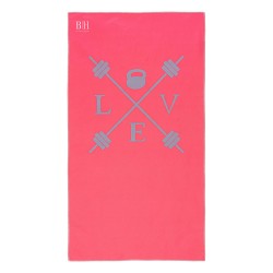 Beauty Home Πετσέτα γυμναστηρίου Microfiber Art 2241 50x90 Φουξ,Ροζ