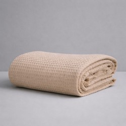 Κουβέρτα Πικέ Μονή Waffle 165χ245 Beige