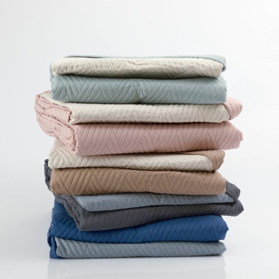 Κουβερλί Diamond Μονό - Εκρού-Καφέ - Διάσταση: 160 x 240 cm