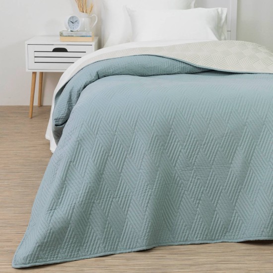 Κουβερλί Diamond Μονό - Εκρού-Καφέ - Διάσταση: 160 x 240 cm