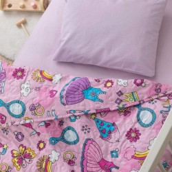 Κουβερλί Κούνιας Πριγκίπισσα Π-23 - Ροζ - Διάσταση: 110 x 140 cm