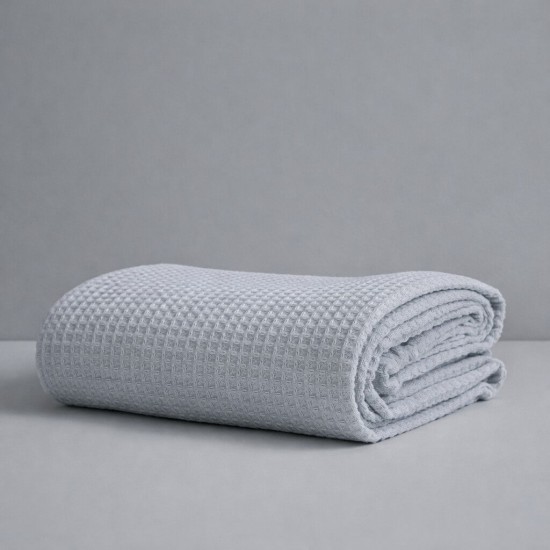 Κουβέρτα Πικέ Μονή Waffle 165χ245 Light Grey
