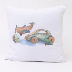 Μαξιλάρι Διακοσμητικό Printed Toys - Λευκό - Διάσταση: 45 x 45 cm