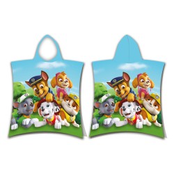 Παιδικό Πόντσο Βαμβακερό Βελούδινο Paw Patrol 320gsm - Τυρκουάζ - Διάσταση: 50 x 115 cm
