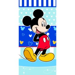 Πετσέτα Θαλάσσης Βαμβακερή Βελούδινη Mickey 320gsm - Μπλε - Διάσταση: 70 x 140 cm