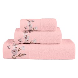 Πετσέτες Σετ 3ΤΜΧ Cherry Blossom - Πούδρα - Διάσταση: 70 x 140 / 50 x 90 / 30 x 50 cm