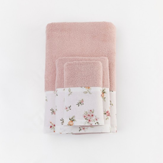 Πετσέτες Σετ 3ΤΜΧ Elodie - Λιλά - Διάσταση: 70 x 140 / 50 x 90 / 30 x 50 cm