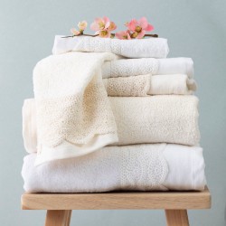 Πετσέτες Σετ 3ΤΜΧ Ερατώ - Λευκό - Διάσταση: 70 x 140 / 50 x 90 / 30 x 50 cm