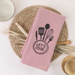 Ποτηρόπανα Κουζίνας Waffle Let's Cook - Βεραμάν - Διάσταση: 50 x 70 cm