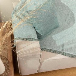 Ριχτάρι Βαμβακερό Διθέσιο Aztek - Πετρόλ - Διάσταση: 180 x 250 cm