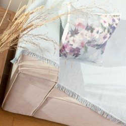 Ριχτάρι Βαμβακερό Πολυθρόνας Aztek - Σιέλ - Διάσταση: 180 x 180 cm